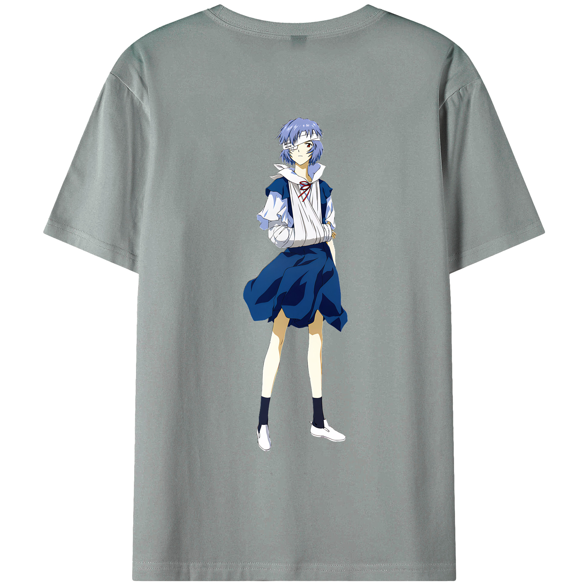 （画像用） EVA 新世紀エヴァンゲリオン 綿100％ メンズ半袖Tシャツ（バックプリント） 通気性